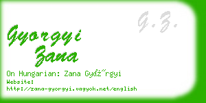 gyorgyi zana business card